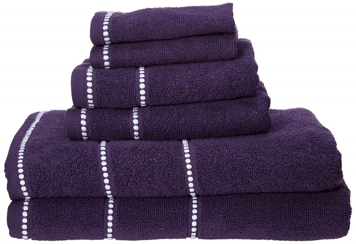 67a-45798 Luxury Cotton Quick Dry Zero Twist & Soft 6 Piece Set With 2 Bath Towels