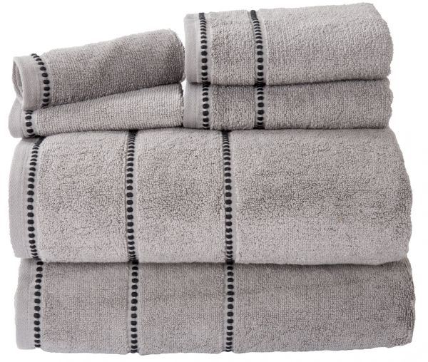67a-76931 Quick Dry 100 Percent Cotton Zero Twist 6 Piece Towel