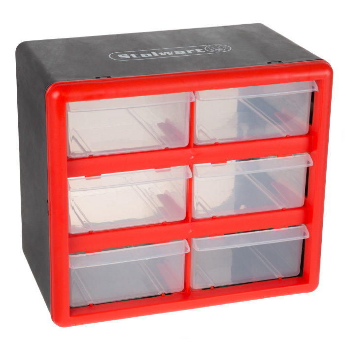 75-st6066 6 Compartment Organizer Desktop Or Wall Mountable Container Storage Drawers
