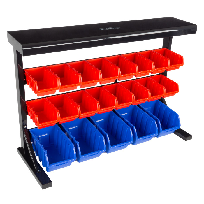 75-st6080 21 Bin Storage Rack Organizer-wall Mountable Container With Removeable Bins For Tools