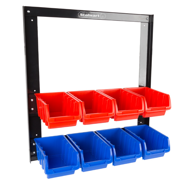 75-st6084 8 Bin Storage Rack Organizer-wall Mountable Container With Removeable Drawers For Tools