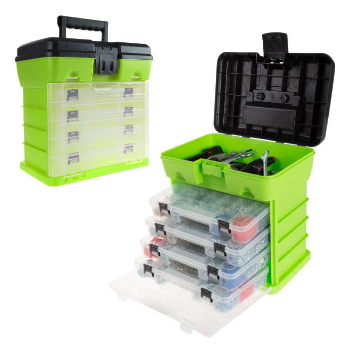 75-st6091 Durable Organizer Utility Storage & Tool Box - Green