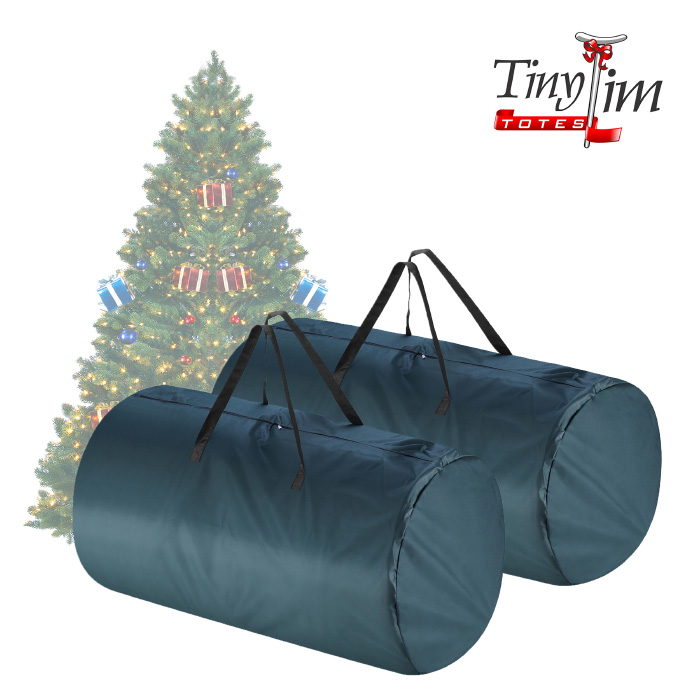 83-dt5565 5702 Premium Canvas Christmas Tree Storage Bags, Extra Large - 9 Ft. & 7.5 Ft. - Green - Pack Of 2
