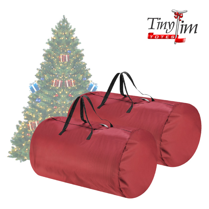 83-dt5566 5703 Premium Canvas Christmas Tree Storage Bags, Extra Large - 9 Ft. & 7.5 Ft. Trees - Red - Pack Of 2