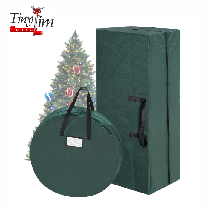 83-dt5571 Premium Combo Christmas Tree Storage Bag, Green - 10 Ft.
