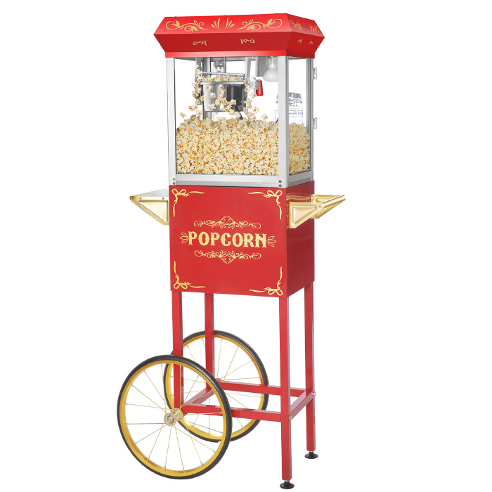 83-dt5639 6109 Red Foundation Popcorn Popper Machine Cart - 4 Oz