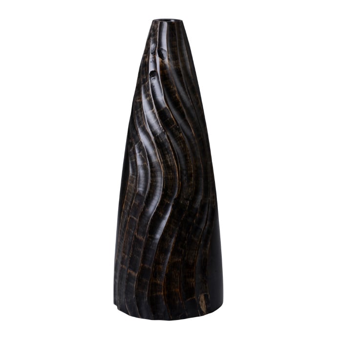 83-dt5835 Handmade 15 In. Tall Black Tapered Mango Wood Vase