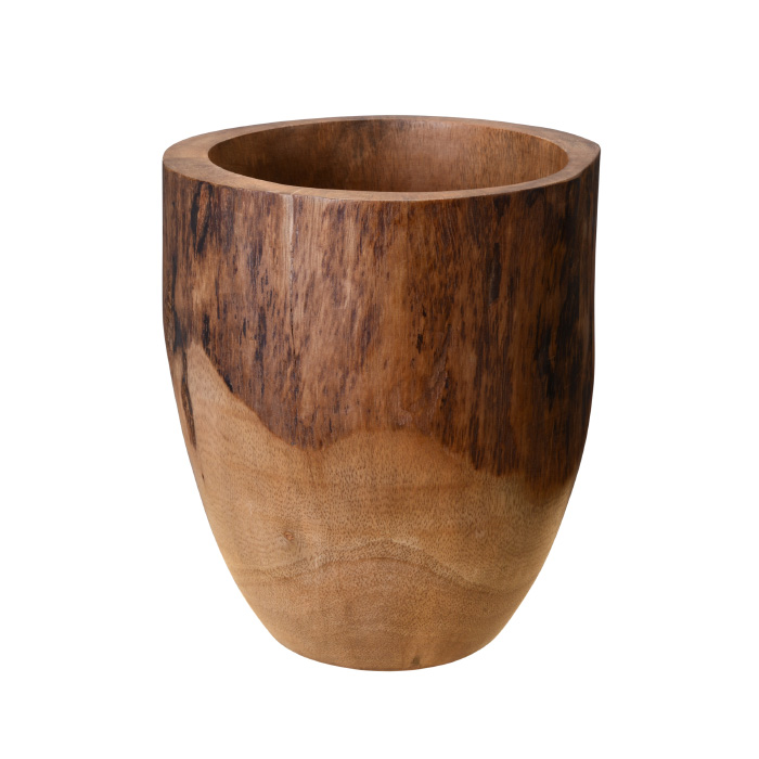 83-dt5880 Hand Scraped 7 In. Mango Wood Natural Utensil Vase
