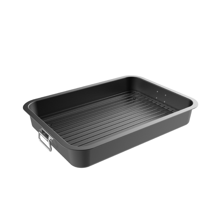82-kit1107 Roasting Pan With Flat Rack-nonstick Oven Roaster & Removable Tray