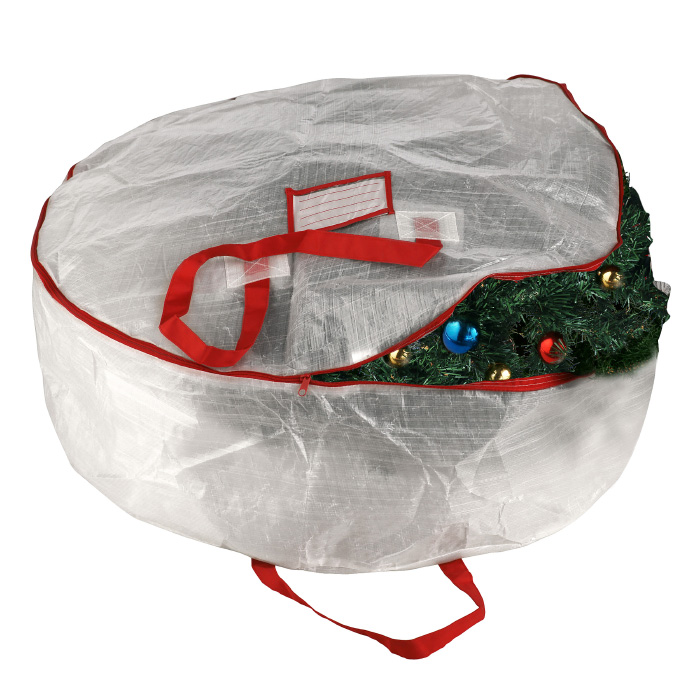83-dt5013 1014 Deluxe White Holiday Christmas Wreath Storage Bag For 30 In. Wreaths
