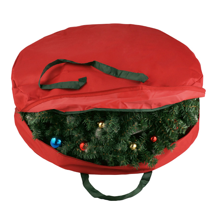 83-dt5014 Supreme Canvas Holiday Christmas Wreath Storage Bag For 30 In. Wreaths