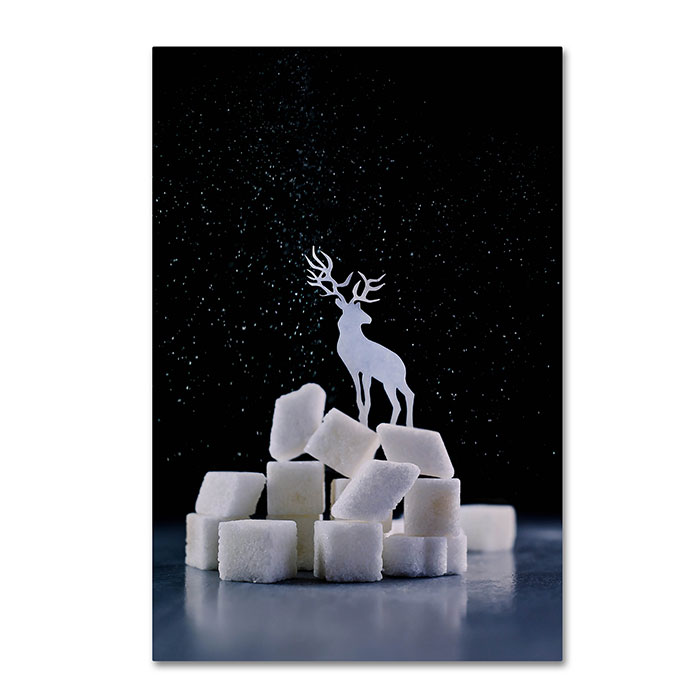 Trademark 1x00008-c1624gg 16 X 24 In. Reindeer Canvas Art - Dina Belenko