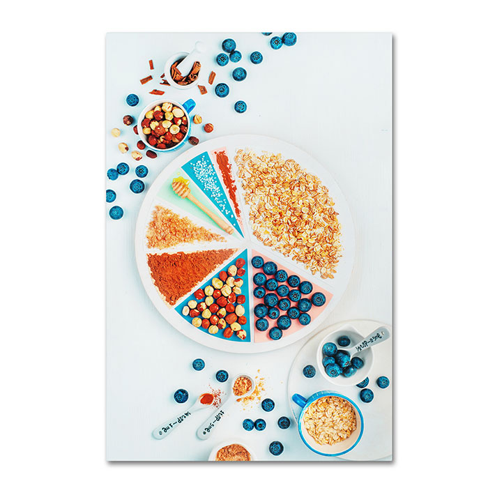 Trademark 1x00865-c1219gg 12 X 19 In. Whats For Breakfast With Blueberry Canvas Art - Dina Belenko
