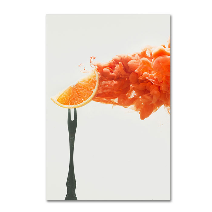 Trademark 1x00869-c1624gg 16 X 24 In. Disintegrated Orange Canvas Art - Dina Belenko