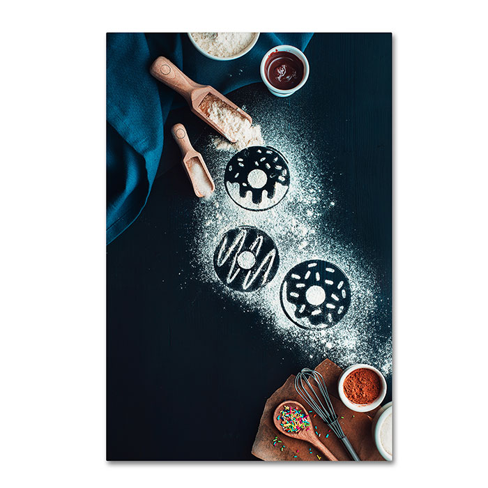 Trademark 1x00897-c1219gg 12 X 19 In. Baking Recipe Donuts Canvas Art - Dina Belenko