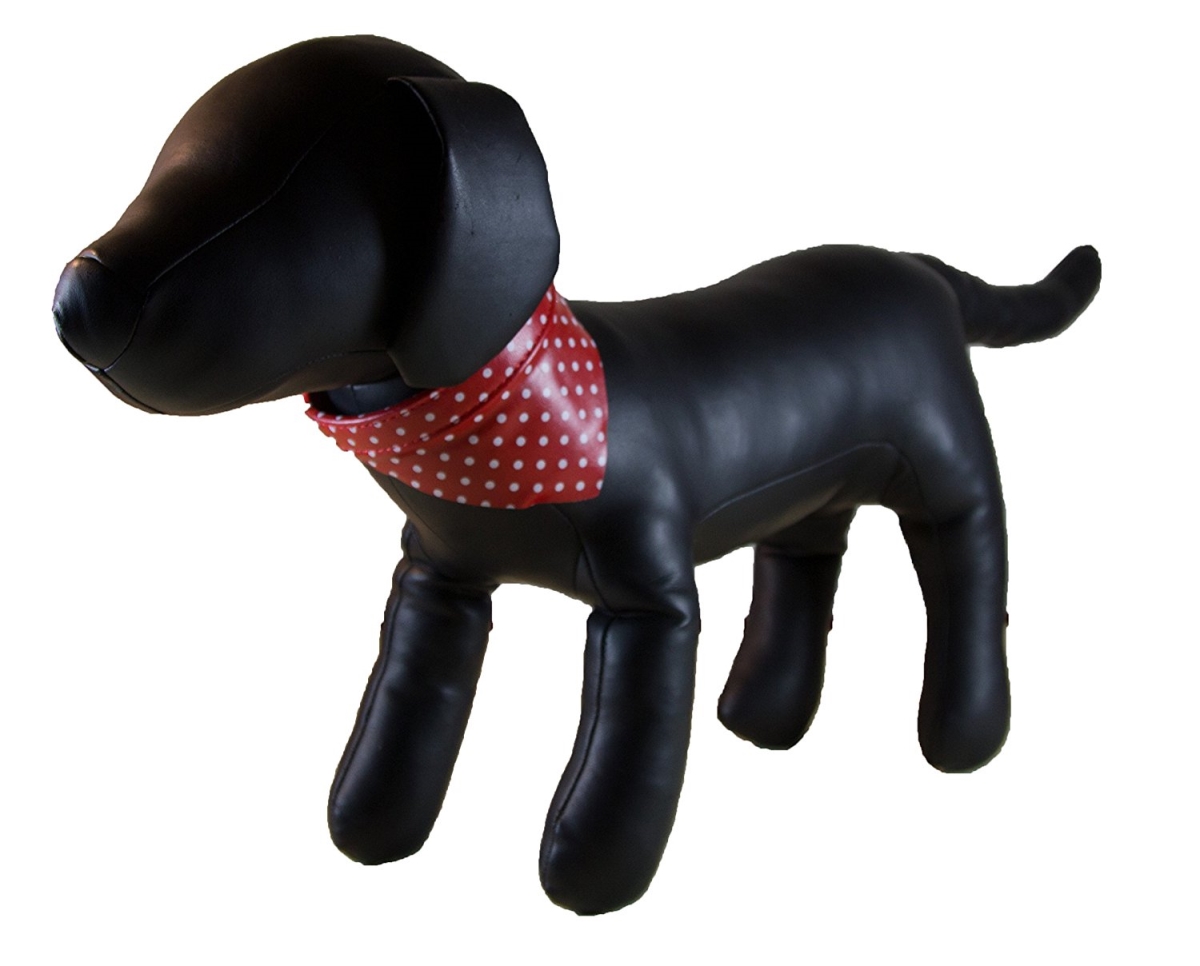 Polka Dot Bandana Dog Collar - Red, Extra Small