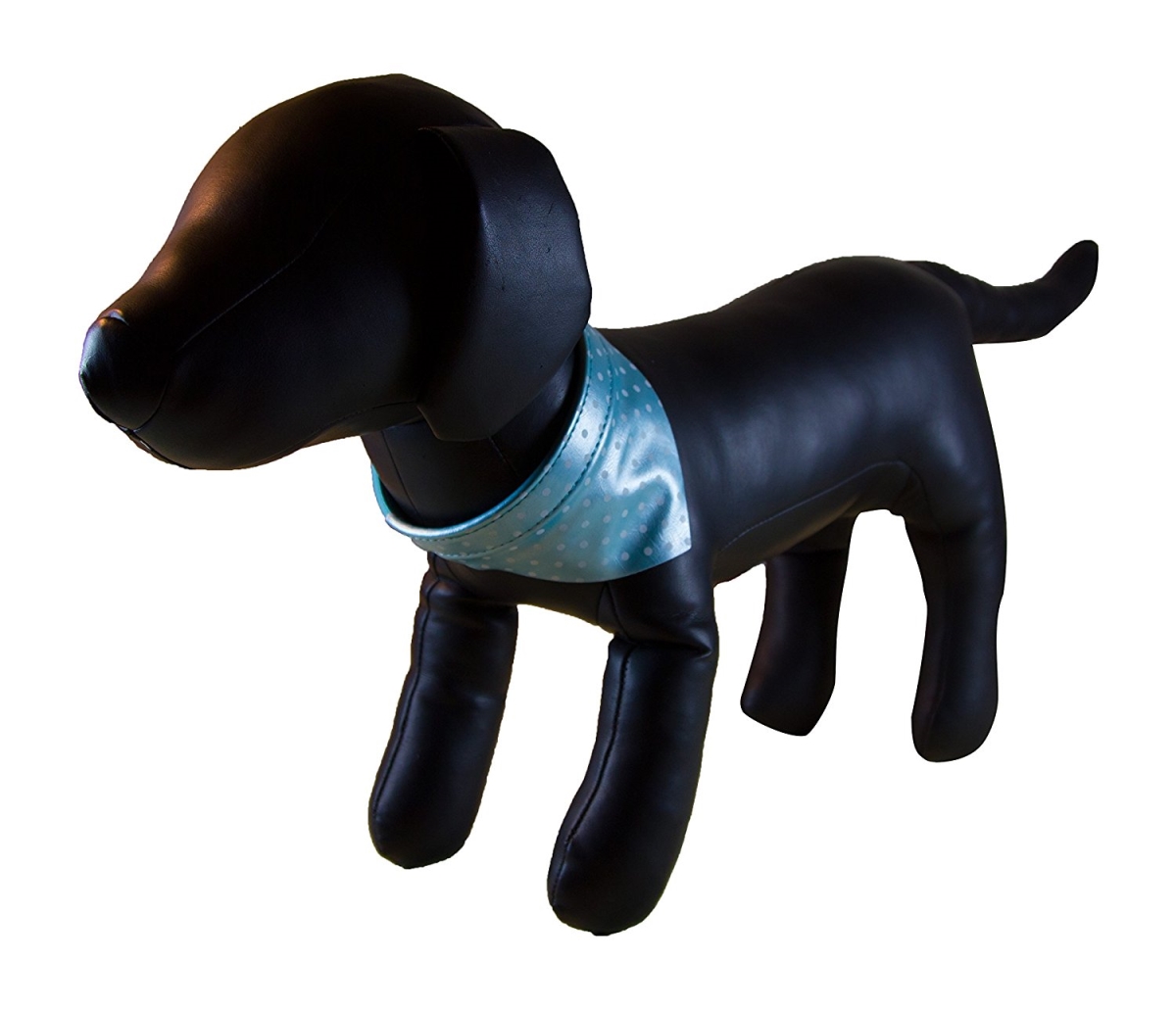 Polka Dot Bandana Dog Collar - Blue, Extra Small