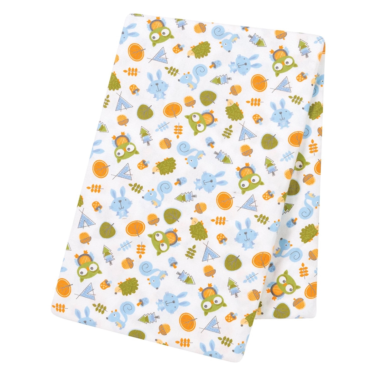 102815 Gray Dv Animal Tepee Jumbo Deluxe Flannel Swaddle Blanket, Multi Color