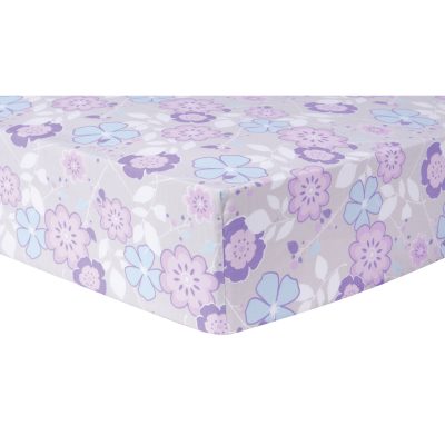 100246 Grace Floral Fitted Crib Sheet