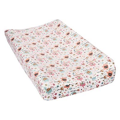 Trendlab 101388 Playful Elephants Deluxe Flannel Changing Pad Cover