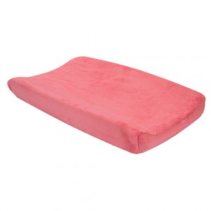 109946 Cocoa Coral Plush Changing Pad Cover - Pink