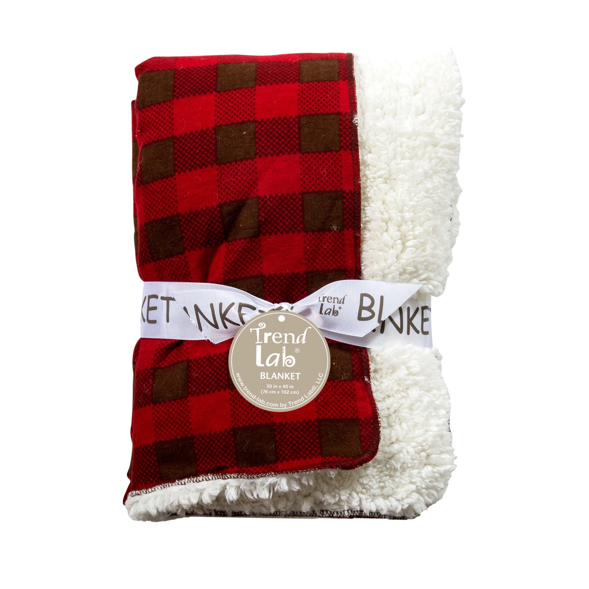 Trend-lab 102218 Northwoods Faux Shearling Receiving Blanket