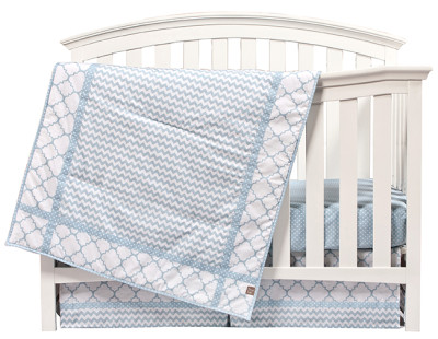 100788 Blue Sky 3 Piece Crib Bedding Set
