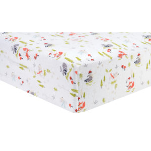 101249 Winter Woods Deluxe Flannel Fitted Crib Sheet