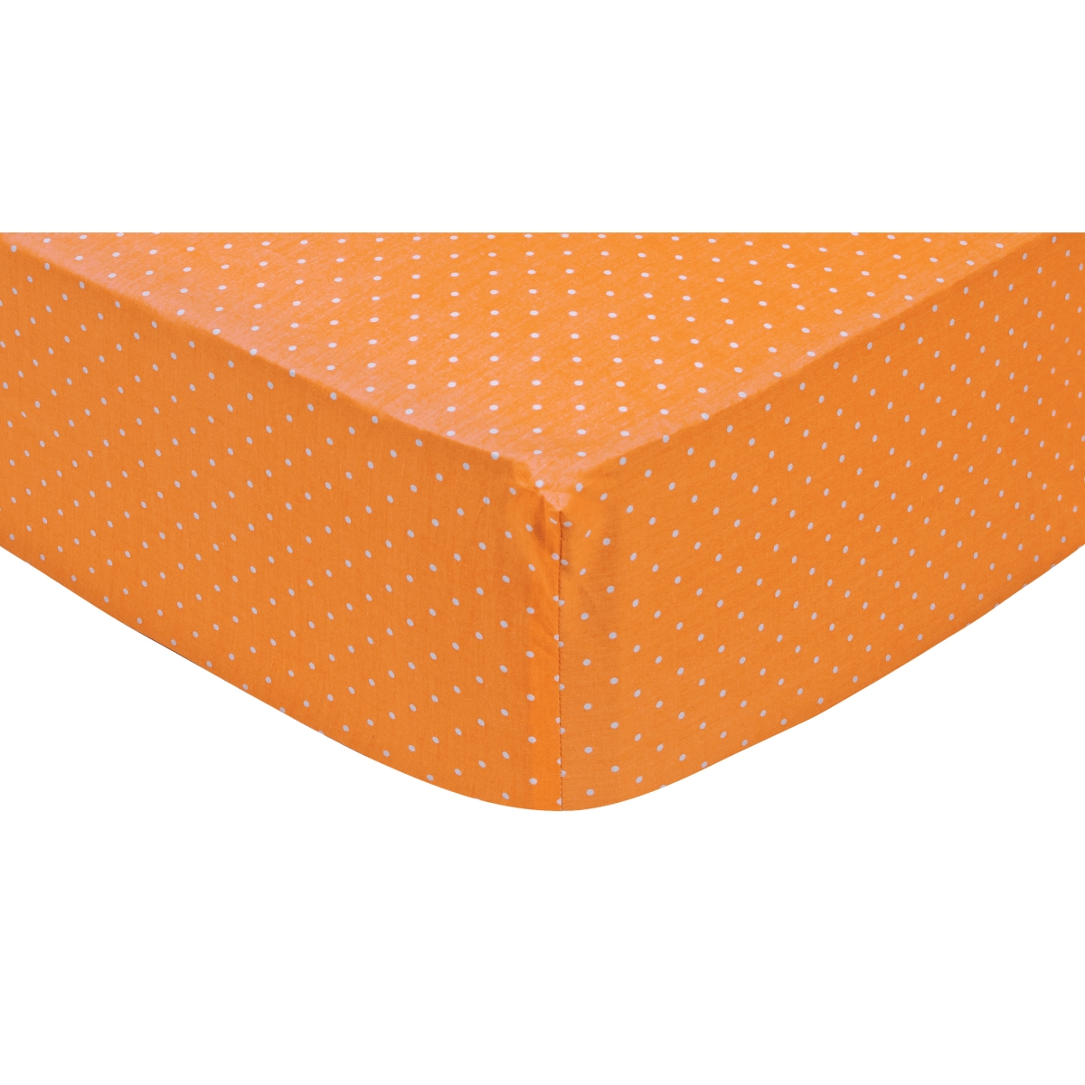 101664 Orange Dot Fitted Crib Sheet