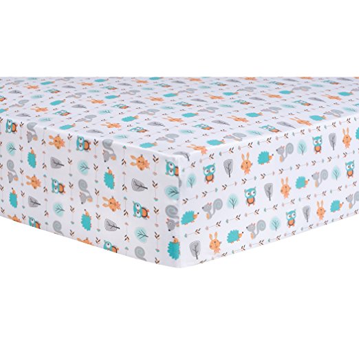 Trendlab 103247 Forest Babies Fitted Crib Sheet