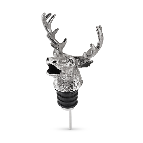 5821 Stag Stopper & Pourer, Silver