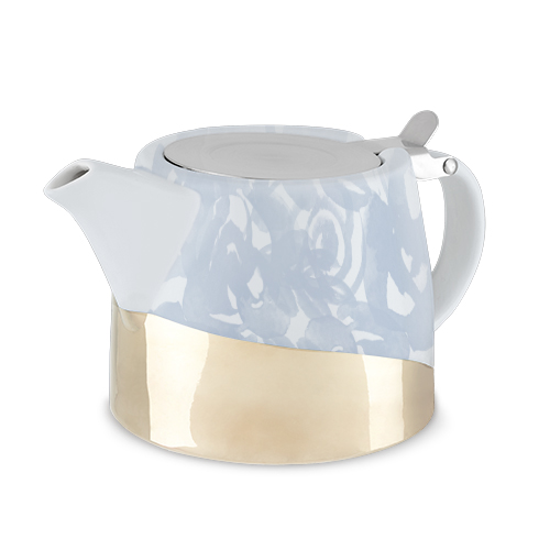 5835 20 Oz Harper Blue Floral Ceramic Teapot & Infuser