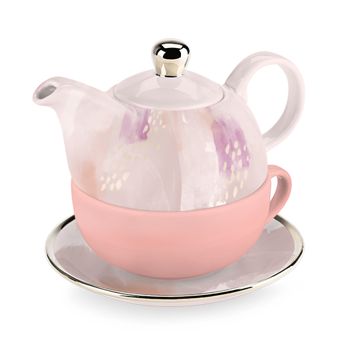 5852 Addison Pink Abstract Tea