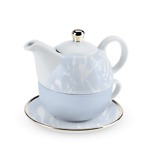 5858 Addison Dusty Blue Floral Tea