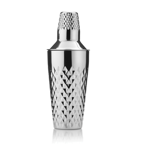 3768 Admiral Stainless Steel Faceted Cocktail Shaker, Metallic