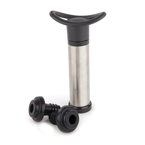 3909 Preserve Vacuum Pump & Stopper Set, Metallic