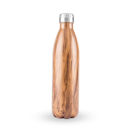 6802 750 Ml Water Bottle In Wood Grain, Brown
