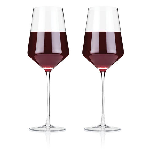 4531 Raye Crystal Bordeaux Glasses, Clear - Set Of 2