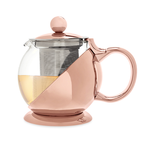 5046 Shelby Rose Gold Wrapped Teapot & Infuser