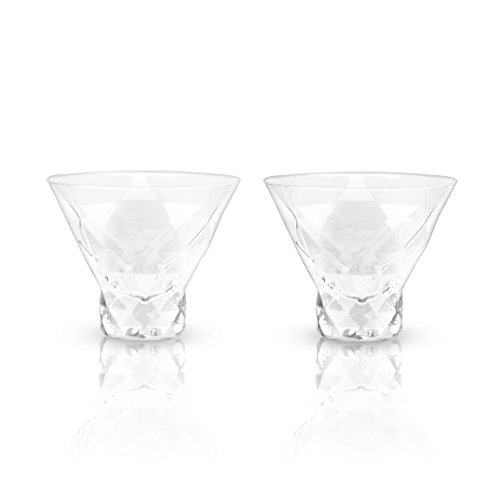 5249 7.5 Oz Raye Gem Crystal Martini Glasses