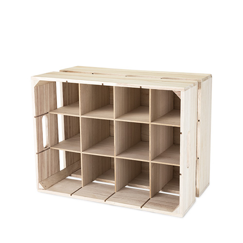 5283 Wooden Crate Wine Rack