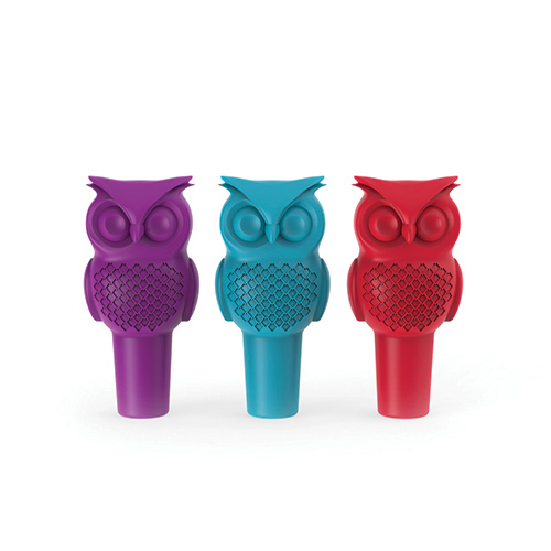 3381 Hoot Owl Bottle Stopper, Assorted Colors