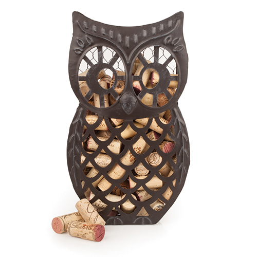 3459 Country Cottage Wise Owl Cork Collector