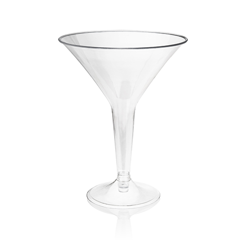 6937 Plastic Martini Glass Set, Clear - 12 Piece