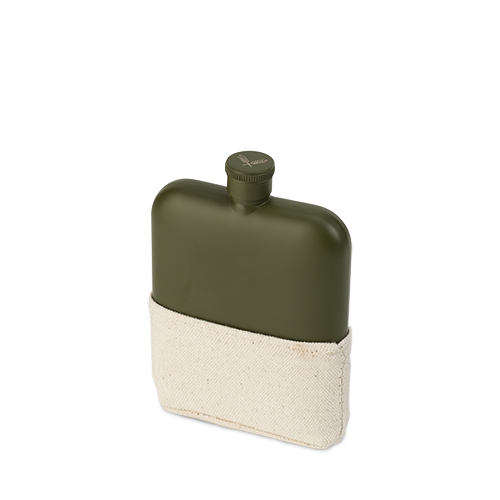 7158 Matte Army Green Flask, Green
