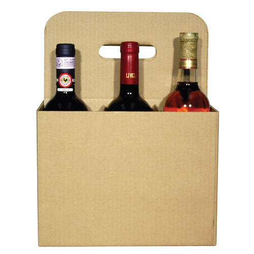 47835 6 Bottle Open Wine Carryout, Brown