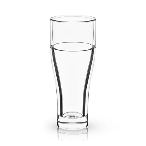 7334 Glacier - Double Walled Chilling Beer Glass, Clear