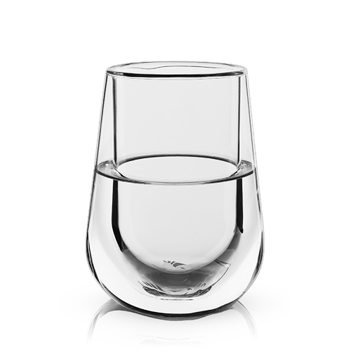 7337 Glacier - Double Walled Chilling Wine Glass, Clear