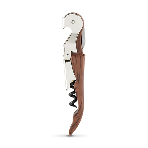 5121 Riveted Wood Double Hinge Corkscrew, Natural
