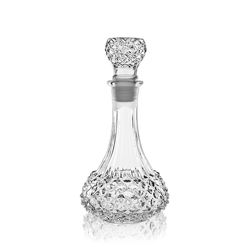 7642 Admiral - Studded Glass Decanter, Clear